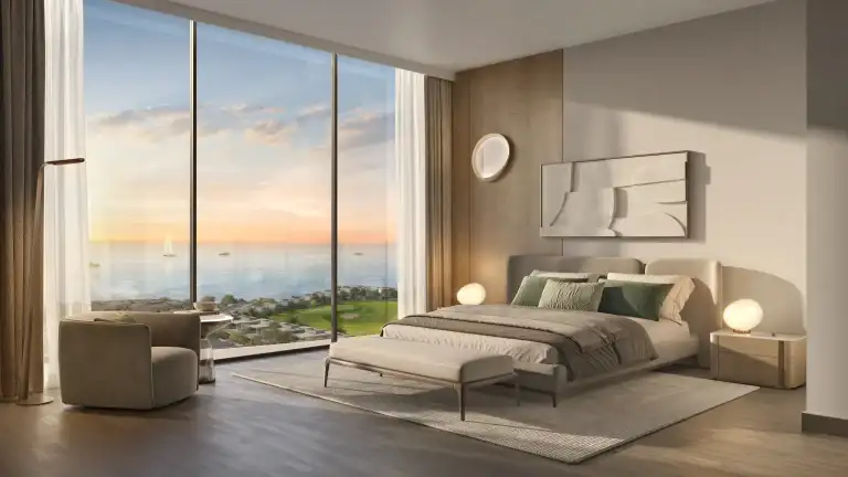 Master bedroom interior at The Great Escape 2, Aida, Muscat