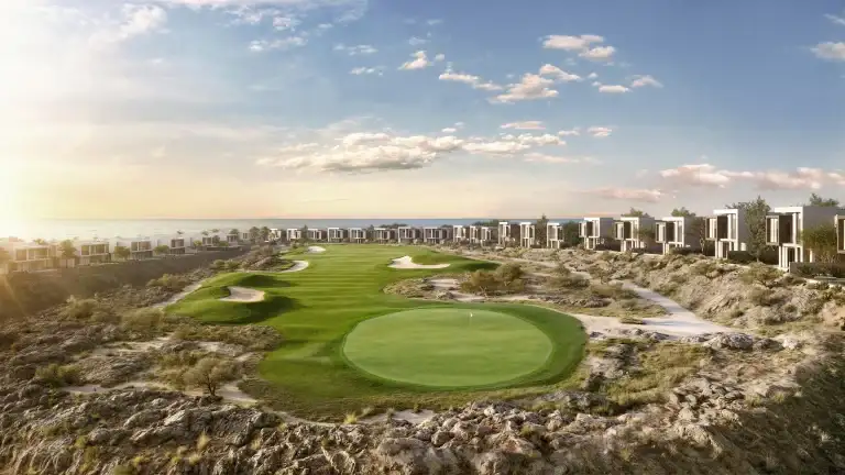 Panoramic view of the Muscat Riviera from Trump Golf Villas, Aida