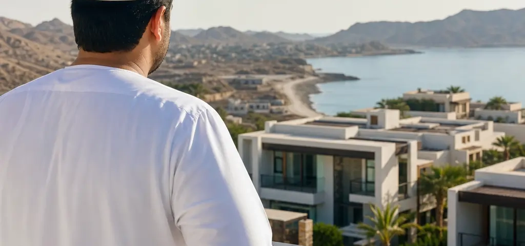 Investor Reviewing Premium Property In Yiti, Oman For The Oman Golden Visa 2026